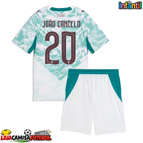 Camisa de Futebol Portugal Joao Cancelo #20 Equipamento Secundário Infantil Mundo 2026 Manga Curta (+ Calças curtas)